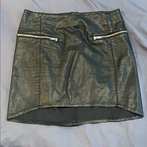 Vegan leather mini skirt